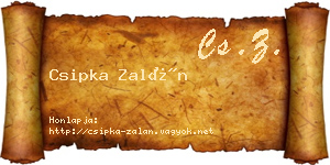 Csipka Zalán névjegykártya
