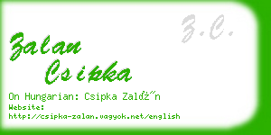 zalan csipka business card